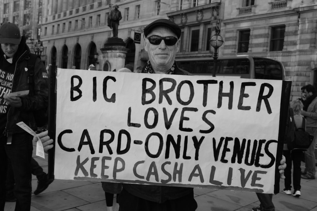 Big Brother loves card-only venues. Keep cash alive.