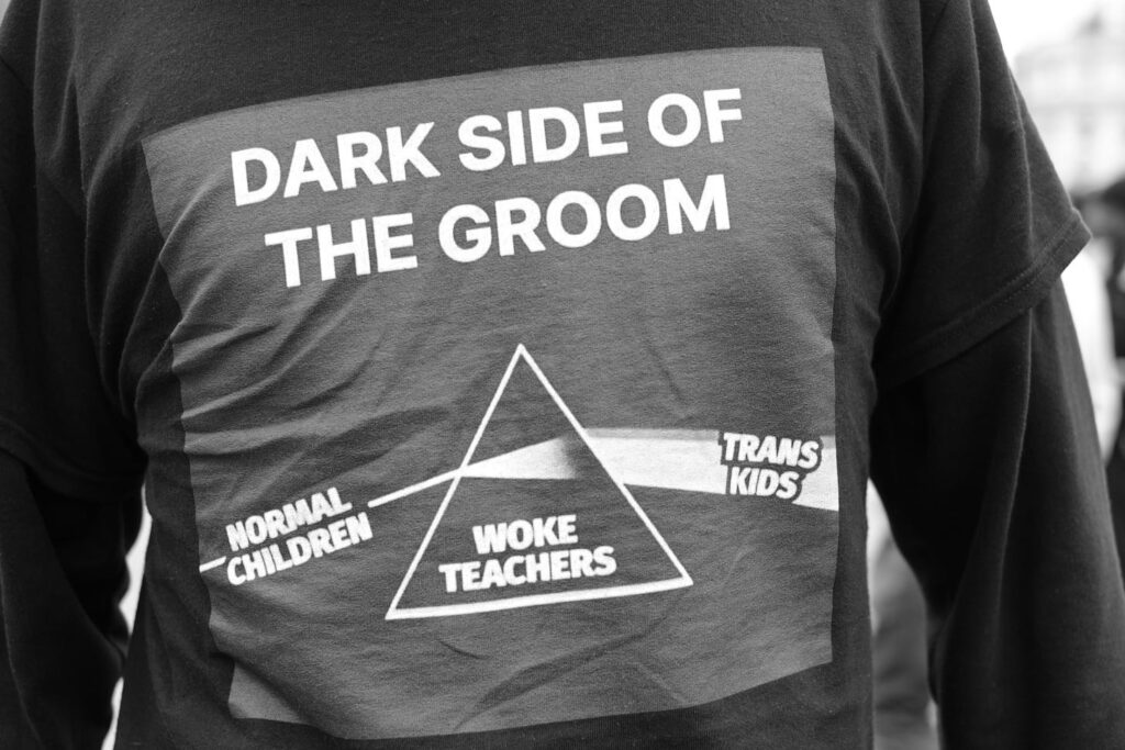 Dark side of the groom