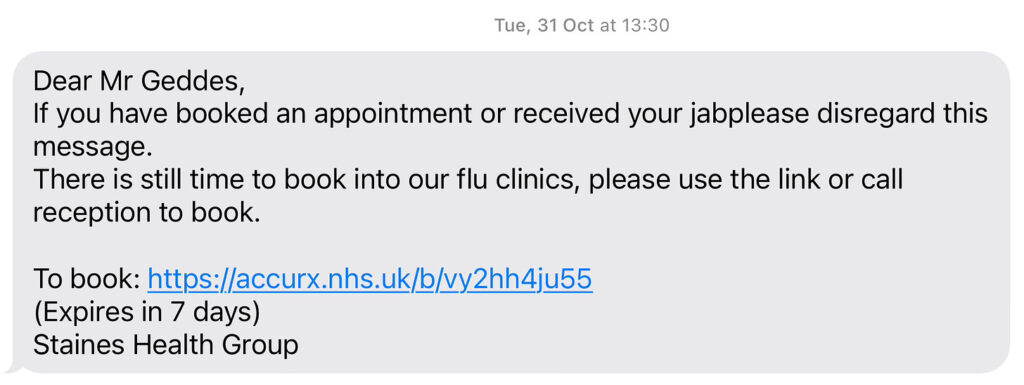 Book appointment for jab